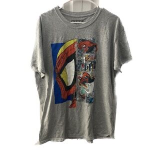 McFarlane Era Spider-Man Comic Book Panel T-Shirt, Marvel, Men's Large, Gray